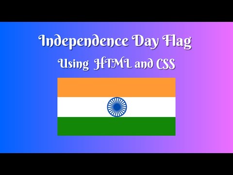 Create Animated  Independence Day Flag Using HTML and CSS | @a2zwebacademy