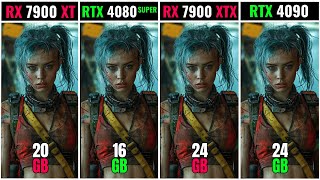 Rtx 7900 Xt Vs Rtx 4080 Super Vs Rx 7900 Xtx Vs Rtx 4090 TEST IN 20 GAMES 1080P - 2K - 4K