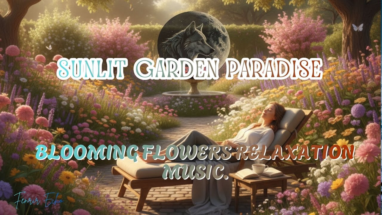 Sunlit Garden Paradise | Blooming Flowers Relaxation