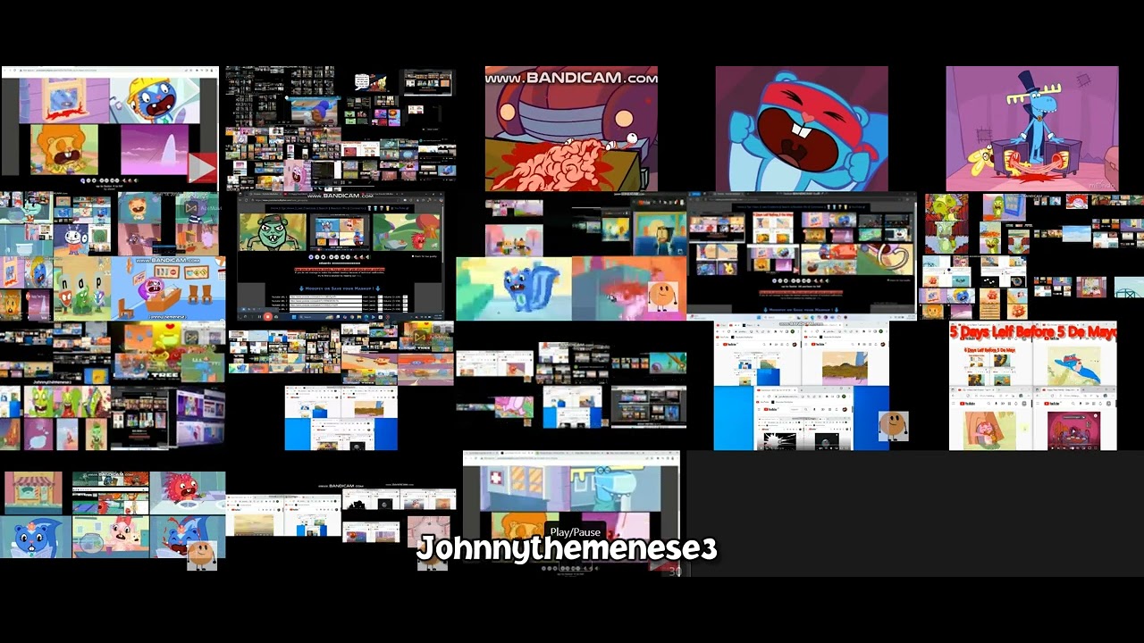 (THAT VIDEO WAS VERY LOUD) up to faster ghost parison to happy tree friends (HTF)