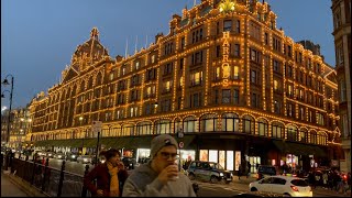 Harrods. London Walk [4K] Luxury Shopping London. Walking tour Harrods Knightsbridge London