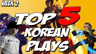 Top 5 LoL Plays l Korean SoloQ l Week 2 (ft.Deft&Others ....)