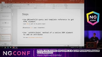 Implementing Advanced DOM | Maxim NgWizard Koretskyi | ng-conf 2018 Minified