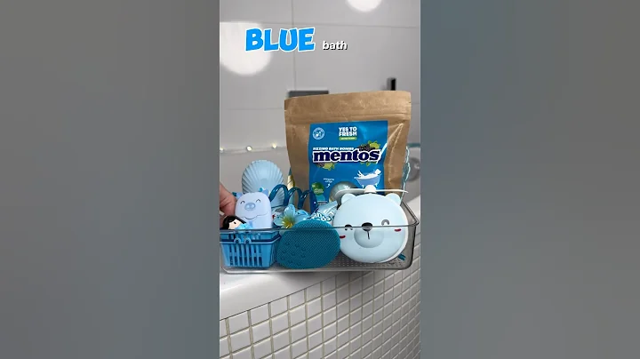 Blue bath 🩵 What's next? #asmr #bathroutine#bathessentials #night #shorts #fyp #viral #bathtime