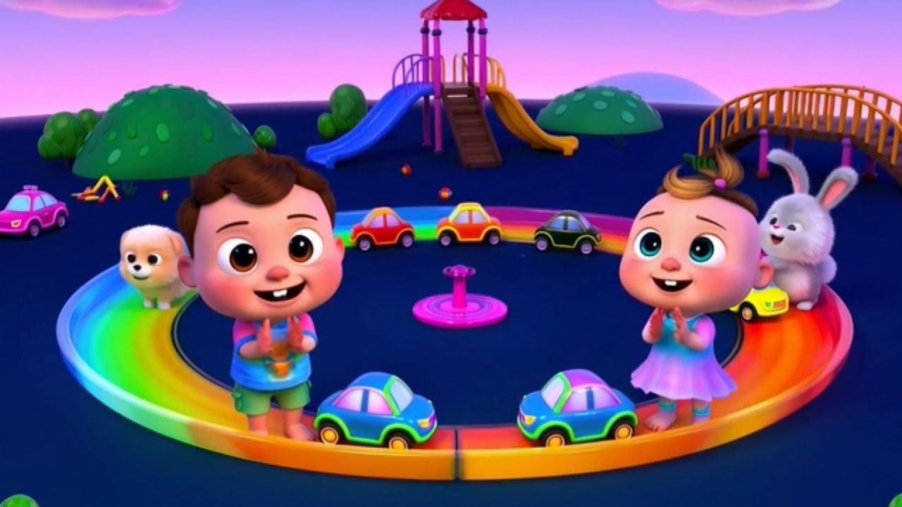 5 Little Cars 🚗 Learn Colors Song | Nursery Rhymes & Kids Songs (Cocomelon Style)