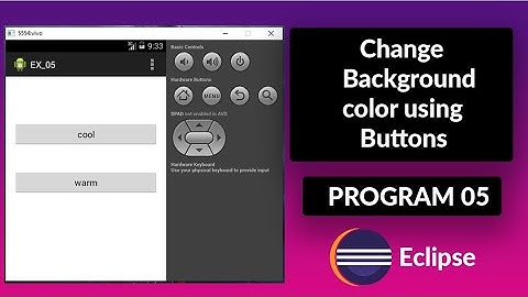 change background color using button || program 05 || eclipse