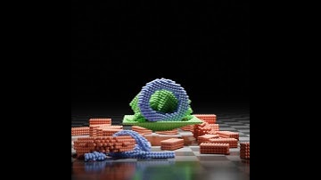 Simulating Rigid Bodies with Geometry Nodes #shorts