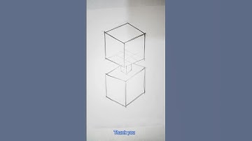 Isometric Drawing  (3 Step) #shorts  #art