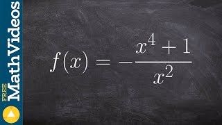 First derivative test of rational function