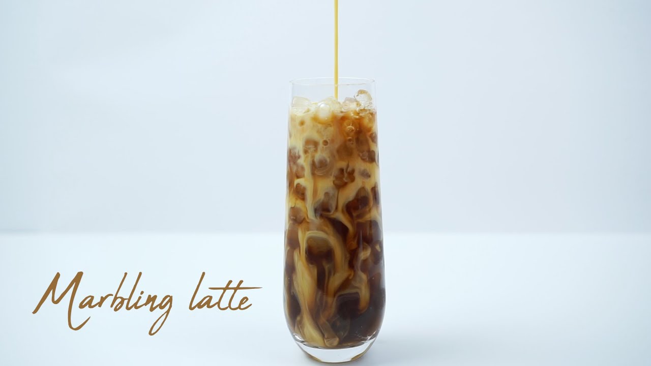 마블링라떼 만들기 | marbling latte | 홈카페 | 홈카페놀이 | hoemcafe