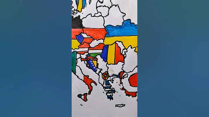 Drawing Albania 🇦🇱 in my Europe's map.Can you draw like me??#viral #drawing #art #painting #albania