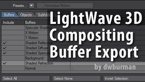 LightWave3D: Compositing Buffer Export Notes