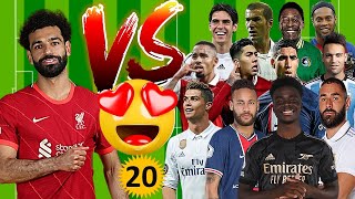 Football Comparison Salah Vs 20 Legendsneymarronaldopeleronaldinhosaka...