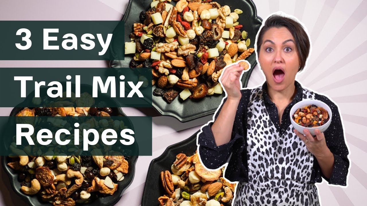 BEST Fruit and Nut Trail Mix 3 EASY Trial Mix Recipes You'll LOVE! Healthy Snack Ideas YouTube