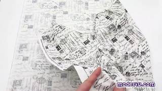 Cream Script Words Fabric Timeless Treasures April In Paris