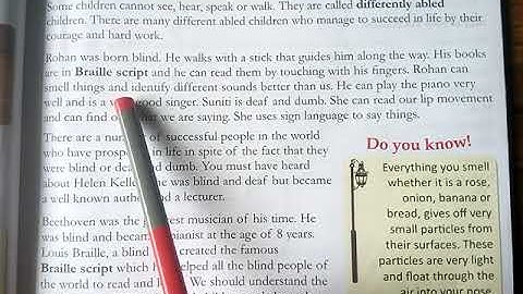 Class-4 | Subject-EVS | Ch 3 |  Topic- Touch And Tell | 2/09/2020