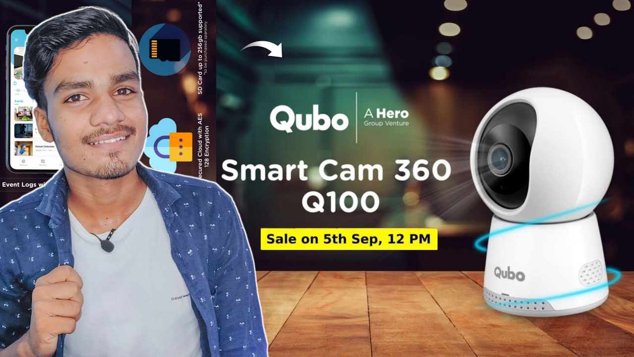 Qubo Smart Cam 360 Q100 Launching on 5th Sep !!! All New Features & Specs qubo smart cam 360