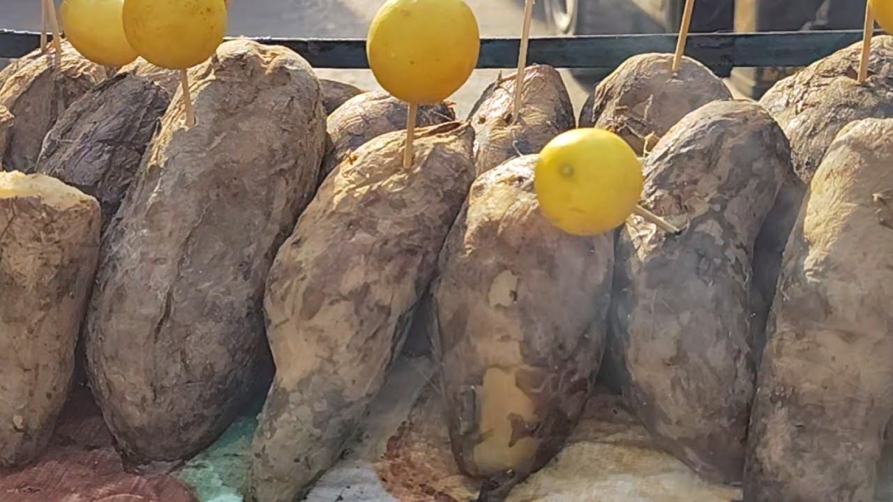 Roasted Sweet Potato | Shakarkand Chaat | Pakistan Street Food