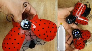 MARIQUITAS 🐞Con BOTELLAS de REFRESCO IDEA de DECORACIÓN Para JARDINERÍA| Recycled Crafts