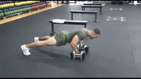 Dumbbell Push Up with  Row