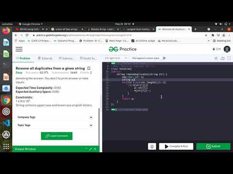Remove all duplicates from a given string