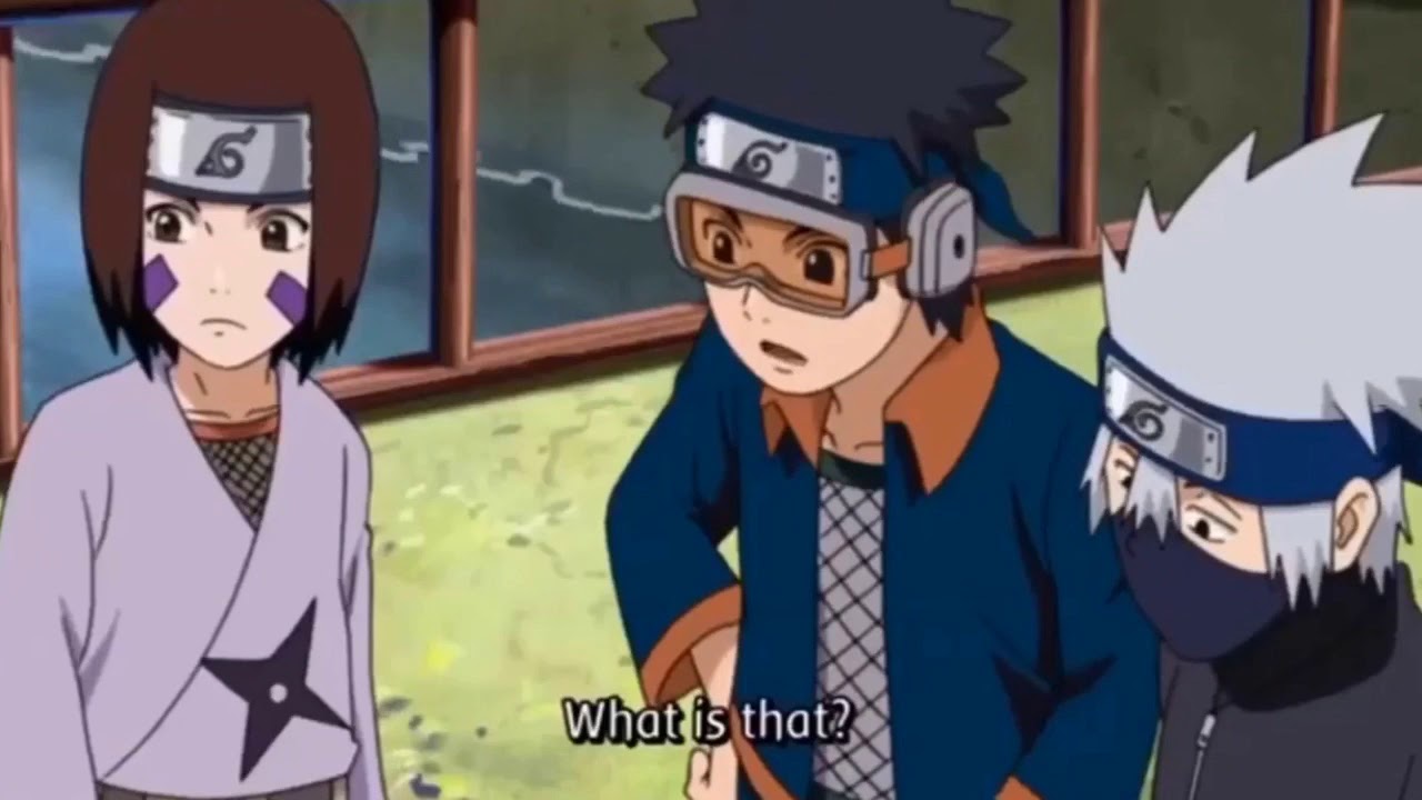 Kakashi, Óbito  y Rinn hacen el examen chunin