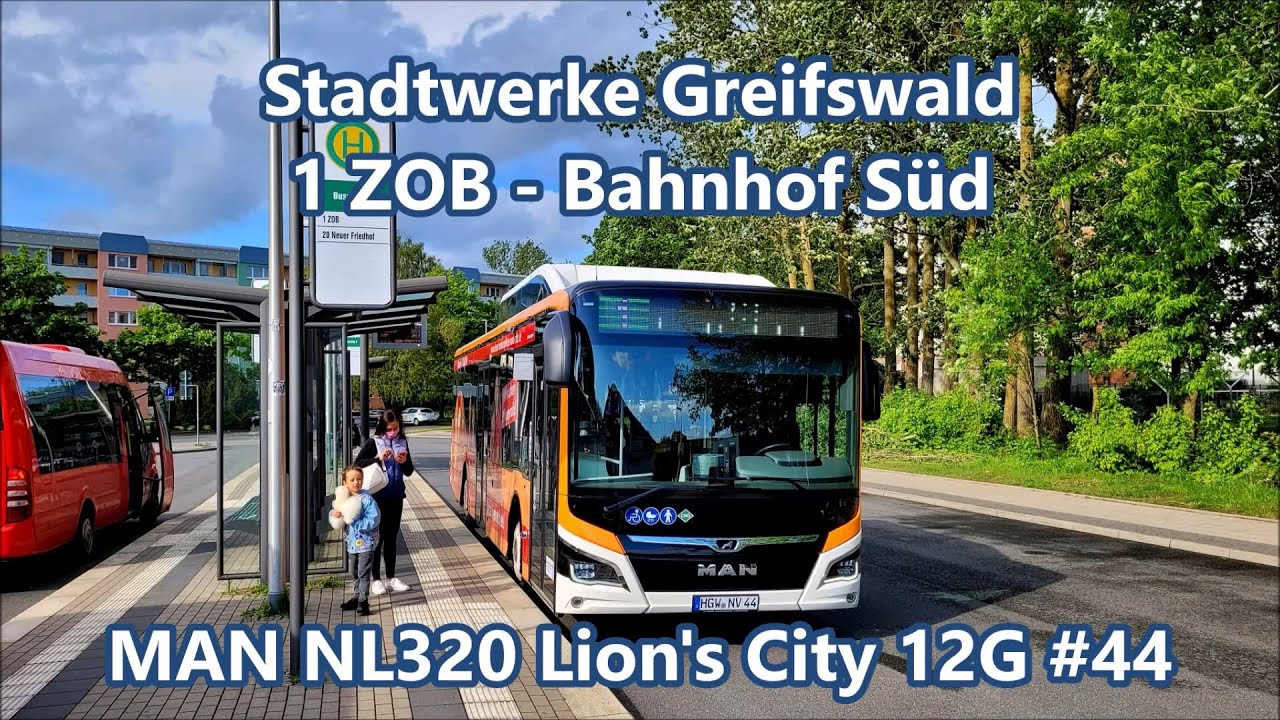 VBG Greifswald - Linie 1, MAN NL320 Lion's City 12G EfficientHybrid #44