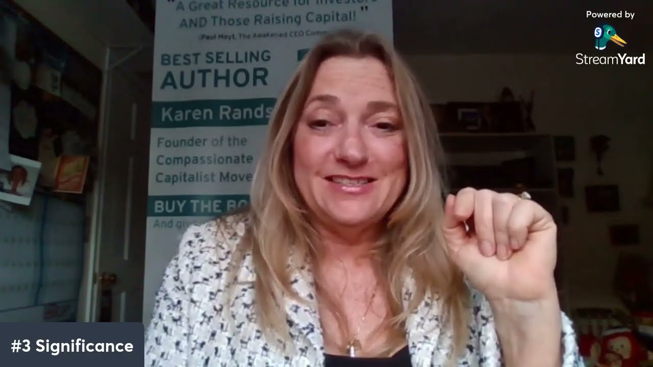 #3 Significance - Angel Investors feel & are Significant in their Contribution to a our World.