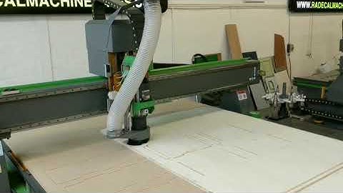 Piranha Automatic Tool Change CNC router - Producing a small price of custom furniture.