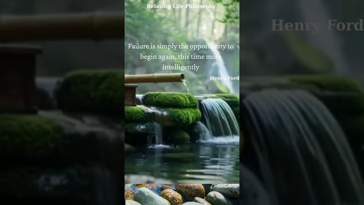 Relaxing Life Philosophy | Quotes & Music | flowing water  