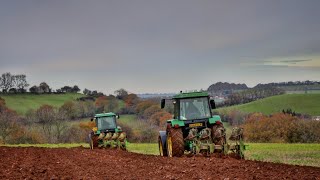 John Deere 2650 and 3640 Ploughing together