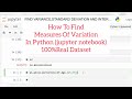 Find Variance, Standard Deviation and Interquartile Range Using Python (Measures of Variation)
