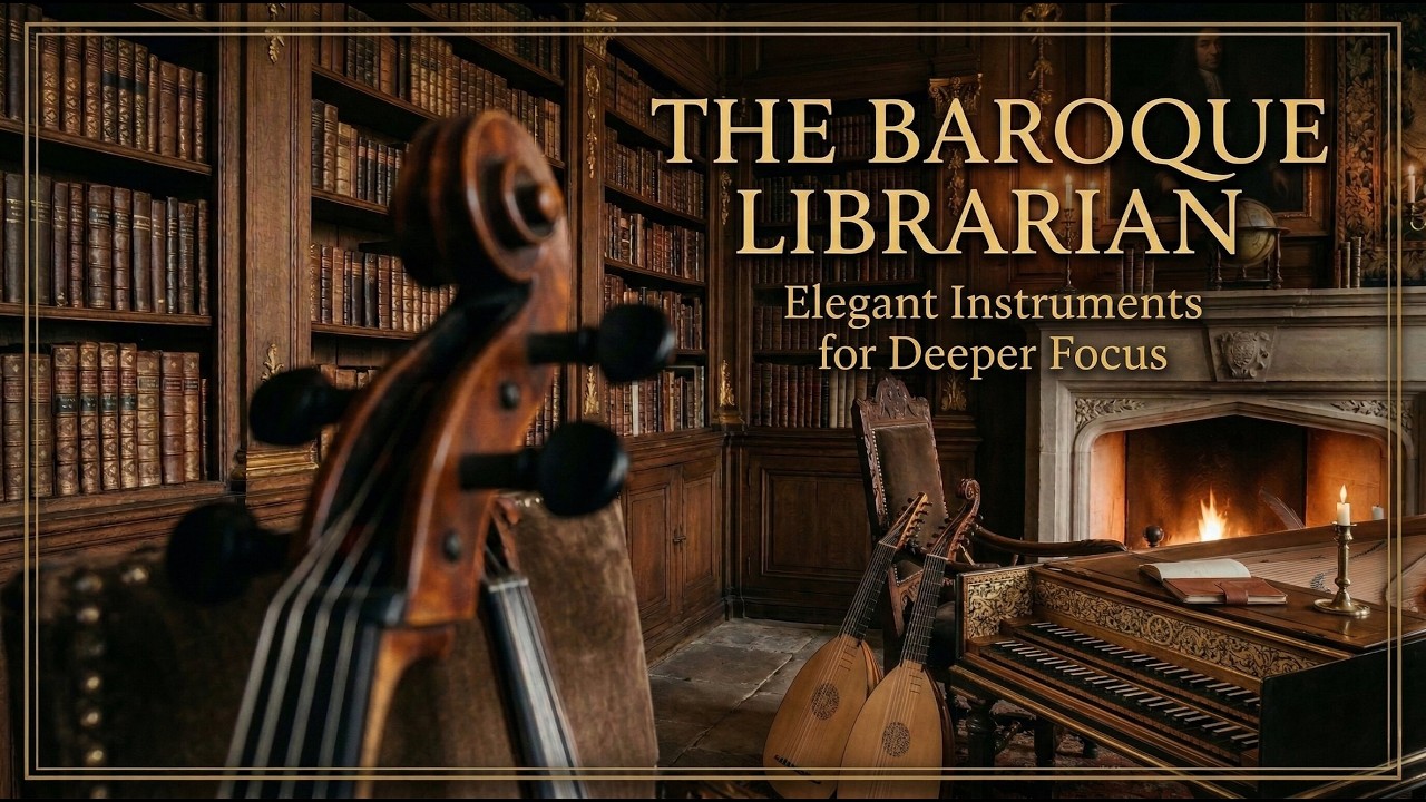 The Baroque Librarian: Elegant Cello, Lutes, and Harpsichords for Focus