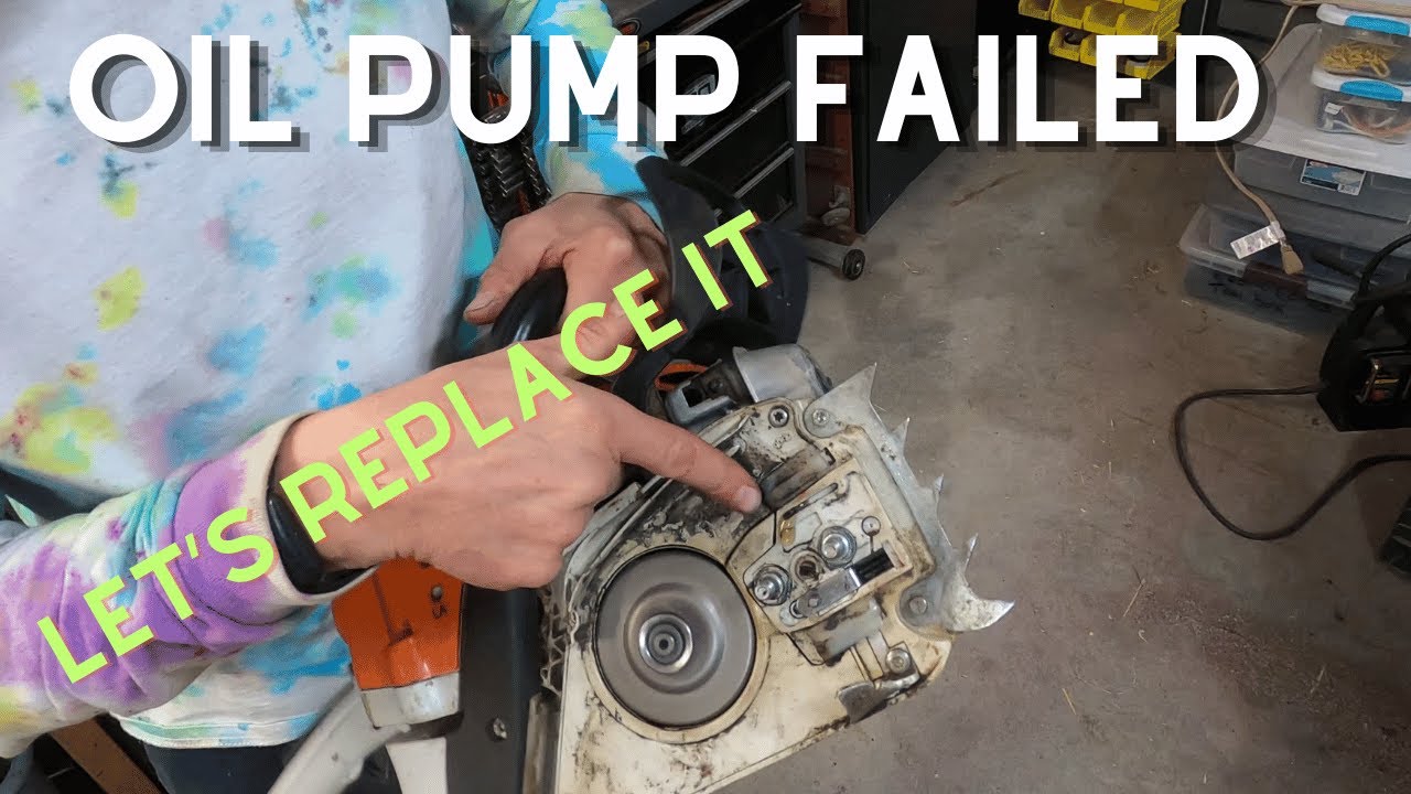 Replacing oil pump on Stihl MS 391 chainsaw - YouTube