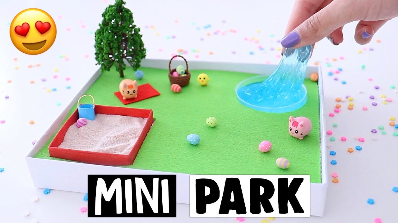 Diy Mini Pool Park Zen Garden Stress Relieving Slime Desk Decor