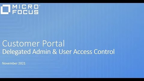 Customer Portal - General Navigation