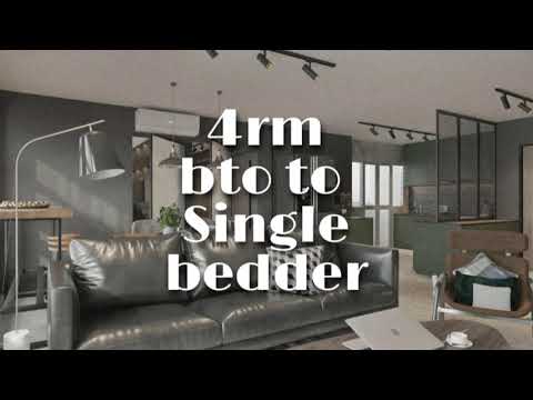 A Stunning Transformation of 1,001 sqft Single Bedder (from a 4-room BTO) | NiJia Casa 3D Rendering