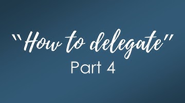 How to follow up delegation