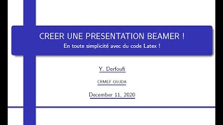 Présentation Beamer En LaTeX  Part 1