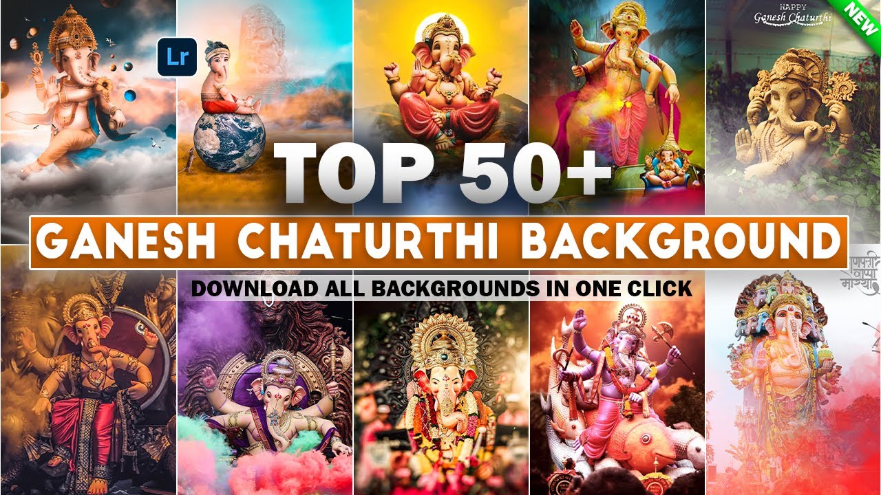 Top 50+ Ganpati Bappa Full HD Backgrounds | Ganesh Chaturthi Photo Editing  HD Backgrounds - YouTube