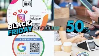 BLACK FRIDAY -50%: Google Review Stand €39.50 (από €79) | Smart-Tap NFC Table Talker