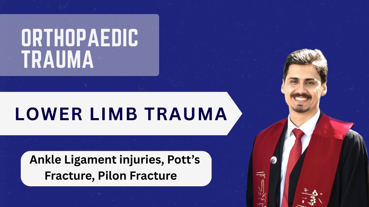 Aknle Lignament Injuries, pott's Fracture, Pilon fracture شرح 