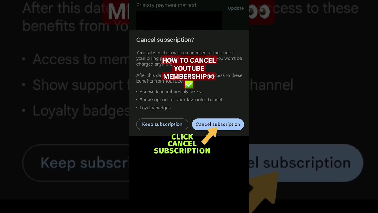 HOW TO CANCEL MEMBERSHIP SUBSCRIPTIONS SUBSCRIPTION ON YOUTUBE DISABLE ...