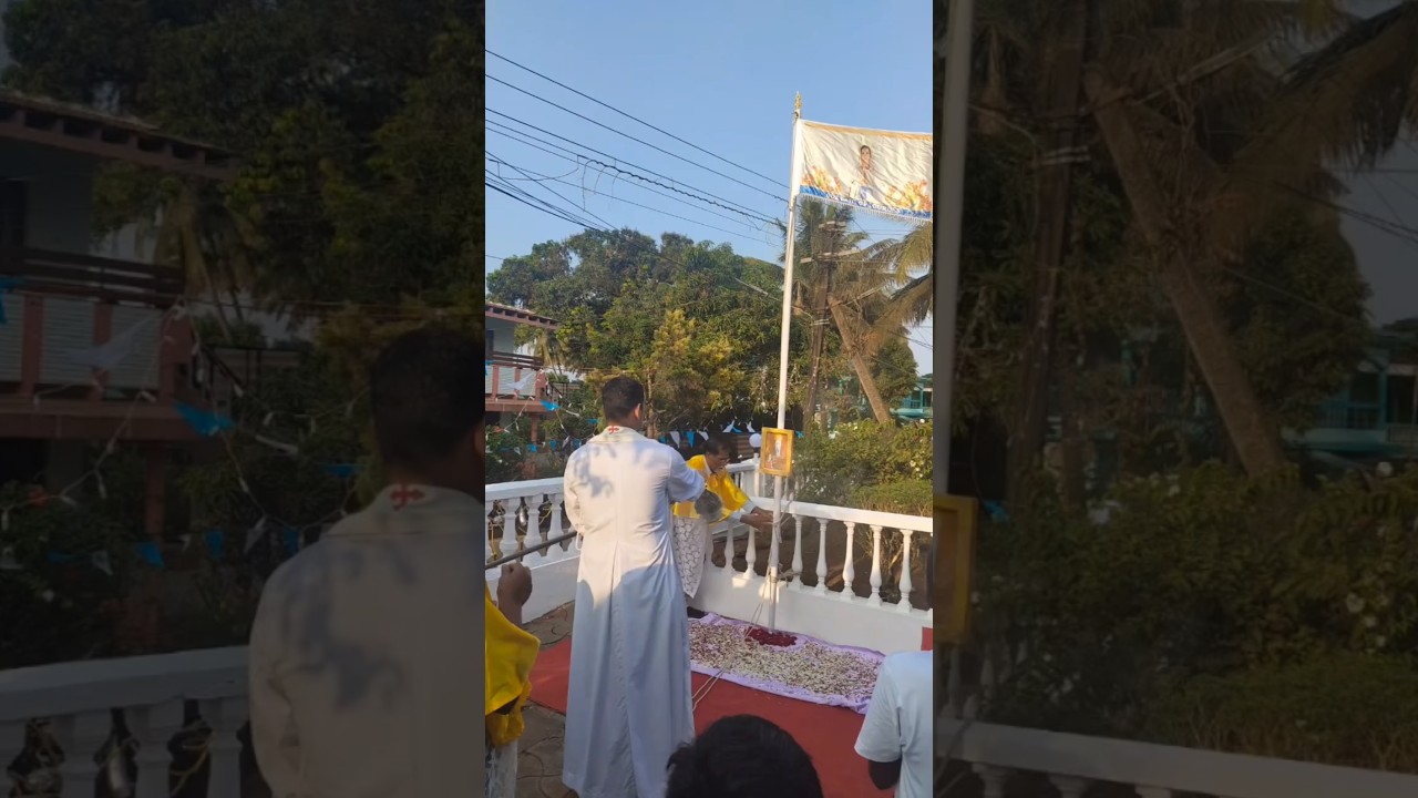 Faith & Tradition ❤️ | Maddi Day Flag Hoisting – Ambelim Lourdes Chapel 