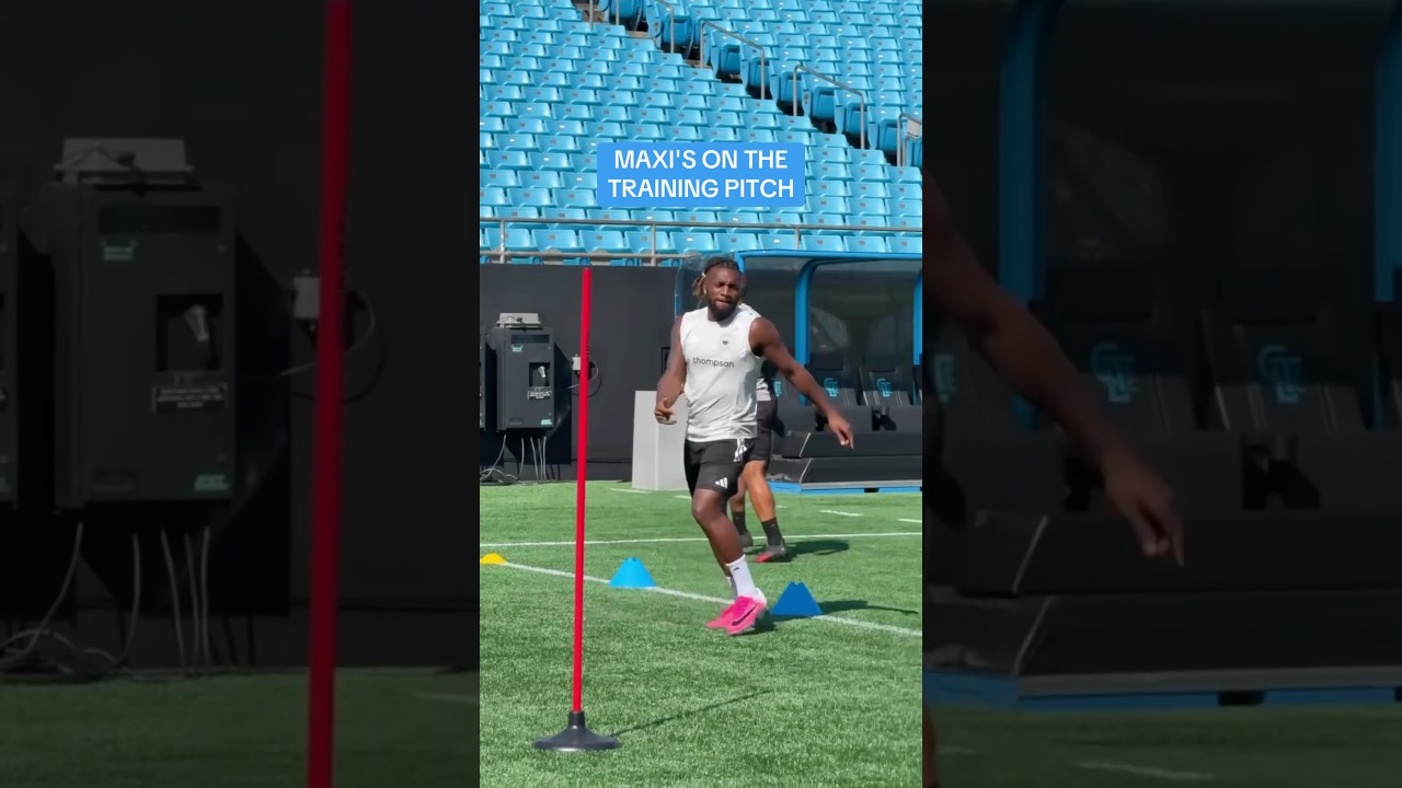 ASM's first training 👀 #charlottefc #allansaintmaximin #mls