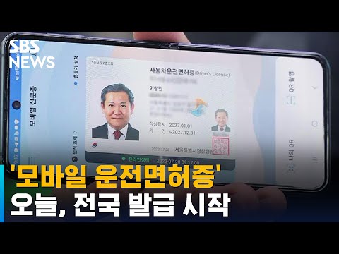   모바일 운전면허증 전국 발급 시작 법적 효력도 동일 SBS