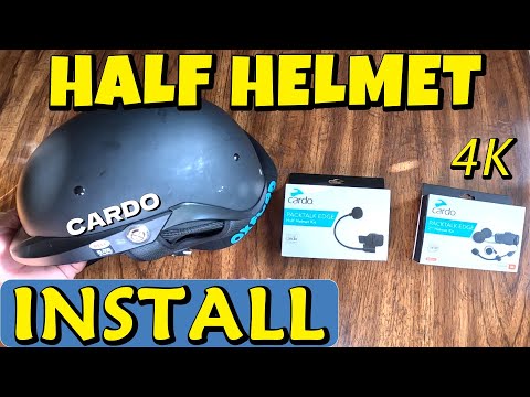 Cardo Half Helmet Kit Installation | Packtalk Edge - YouTube
