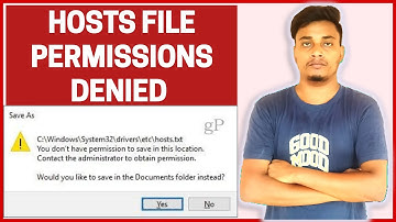 Host File Permission Denied || Unable To Save Changes To Hosts File