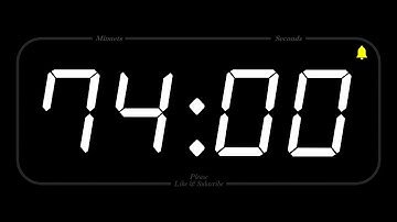74 MINUTE - TIMER & ALARM - 1080p - COUNTDOWN