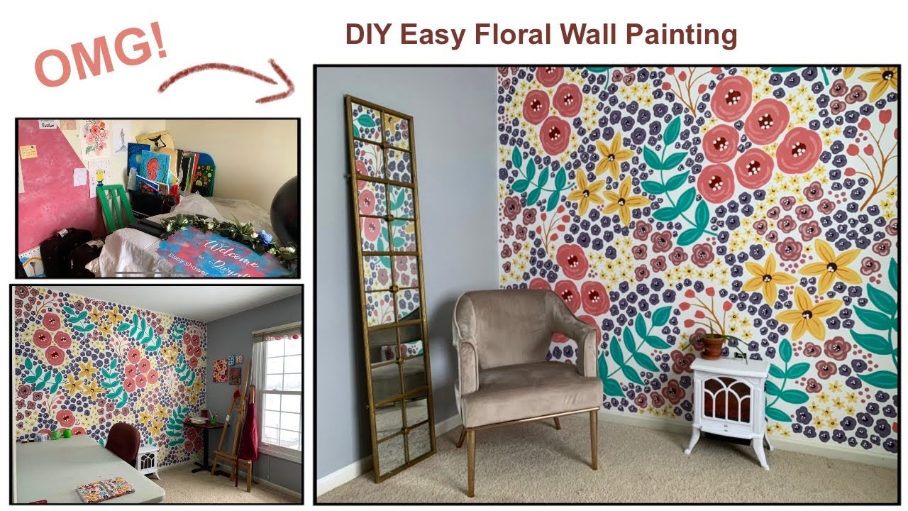 DIY Floral Canvas Art with DecoArt - Persia Lou